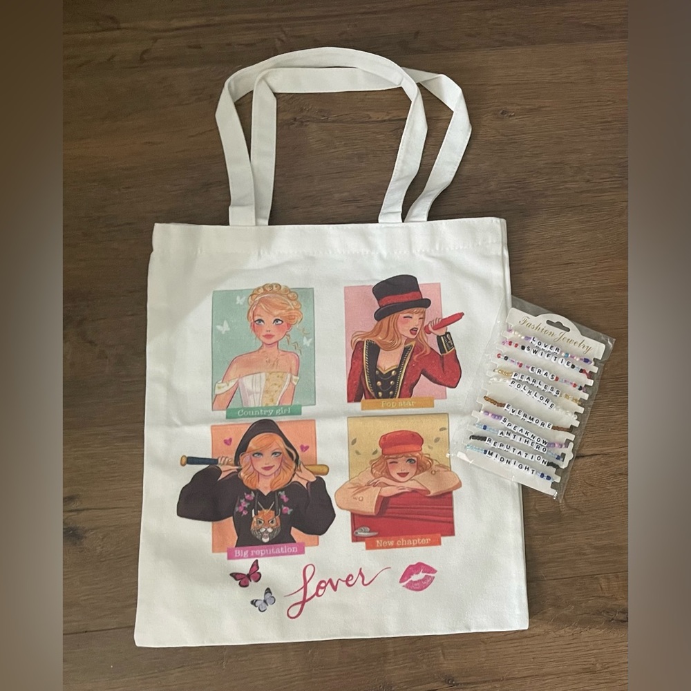 TAYLOR SWIFT-NWT Tote & Bracelets Bundle